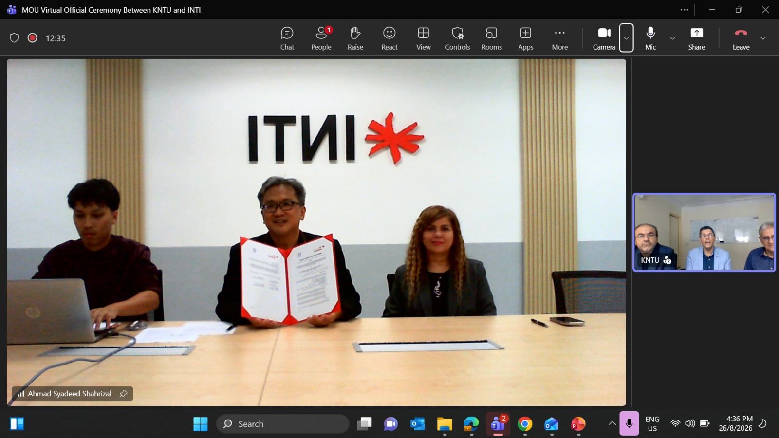 MoU Signing Ceremony - INTI 1